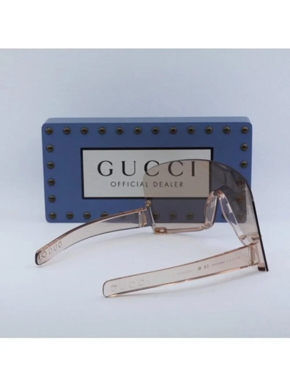 Gucci GG1631S 010 Shield Sunglasses - Nude\Pink